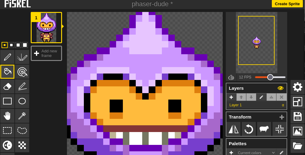 Figure 5.px - Interface of Piskelapp tool