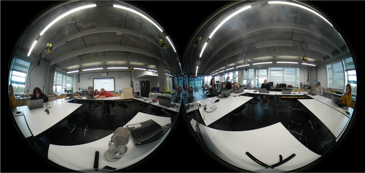 Figure 4.x – 360° footage from the central camera (before processing)